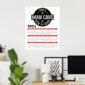 Vaters Männerhöhle 2025 Kalender Poster (Heimbüro)