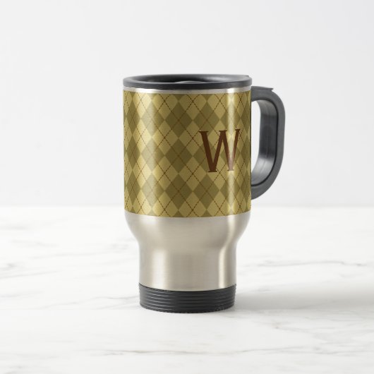 Vaters Mit Monogramm Reisecoffee-Mug-Geschenk Reisebecher (VorderseiteRechts)