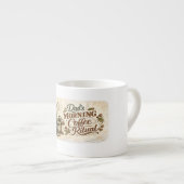 Vaters Morgenkaffeeritual Lustiger Kaffeebecher Espressotasse (Vorderseite Rechts)