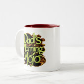 "Vaters Morning Mojo" Zweifarbige Tasse (Vorderseite Links)
