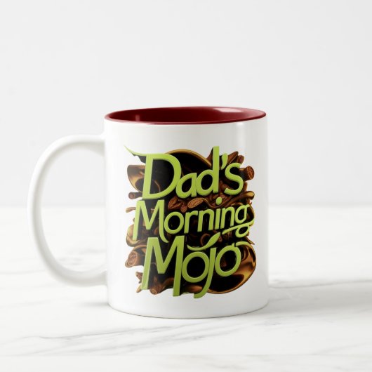 "Vaters Morning Mojo" Zweifarbige Tasse (Links)