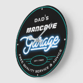 Vaters oder eine beliebige Namensverwaltungs-Garag Große Wanduhr (Winkel)