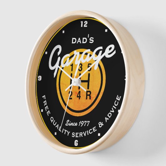 Vaters oder irgendein Name Garage Gold Shift Knobl Uhr (Winkel)