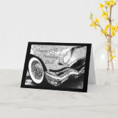 Vaters Oldtimer - Geburtstag Karte (Gelbe Blume)