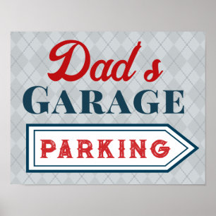 Vaters Parkschild Garage Kunst Geschenk Poster