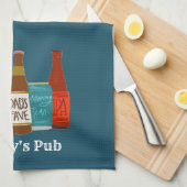 Vaters Pub Personalisiert Kitetücher Geschirrtuch (Viertel Falte)