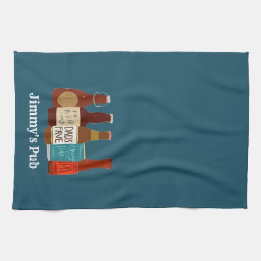 Vaters Pub Personalisiert Kitetücher Geschirrtuch (Horizontal)