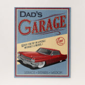 Vaters Red Caddy Car Garage Jigsaw Puzzle 1964 (Vertikal)