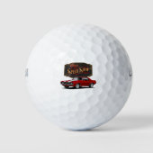 Vaters Red Muscle Car Speed Shop Golfball (Vorderseite)