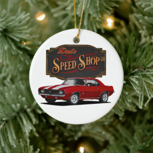 Vaters Red Speed Shop Keramik Ornament