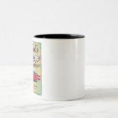 Vaters Retro Bel Air Garage Zweifarbige Tasse (Mittel)