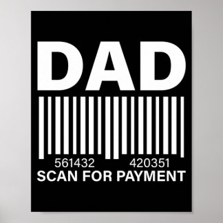 Vaters Scan-Zahlung Grafik Leistung  Poster