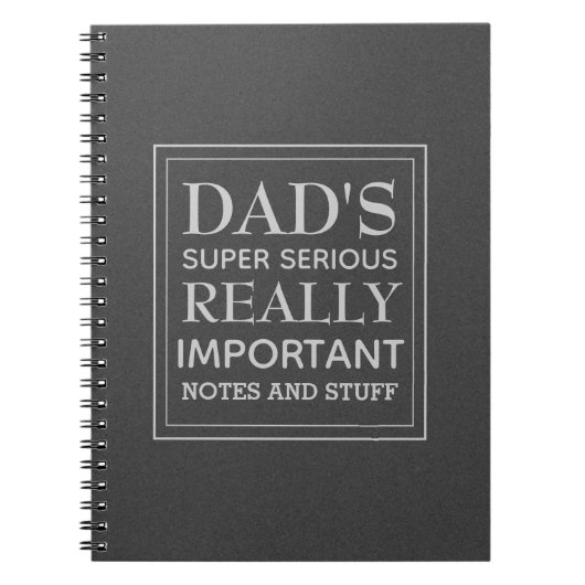 Vaters sehr ernste Sache Notizblock (Vorderseite)