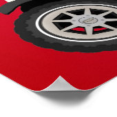 Vaters Sportwagen Golf Cart Print Poster (Ecke)