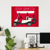Vaters Sportwagen Golf Cart Print Poster (Heimbüro)