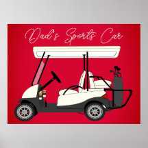 Vaters Sportwagen Golf Cart Print Poster
