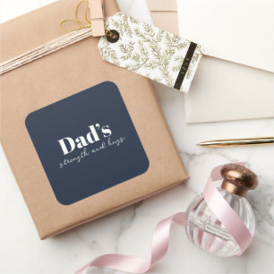 Vaters Stärke und Schläge - Vatertagsgeschenk Quadratischer Aufkleber