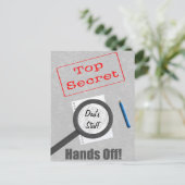Vaters Stuff Top Secret Postkarte (Stehend Vorderseite)