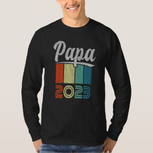 Vaters Tag 2023 Neuer Vater 2023 Baby Geburt Retro T-Shirt