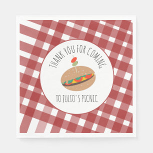 Vaters Tag BBQ-Picknick-Veranstaltung Sandwich    Serviette
