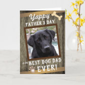 Vaters Tag Eins Foto des Hundes Karte (Gelbe Blume)