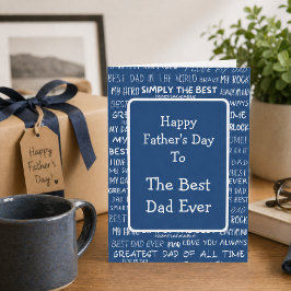 Vaters Tag Geschenk Schriftzug Typografie Muster Karte