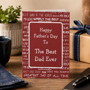 Vaters Tag Geschenk Schriftzug Typografie Muster R Karte