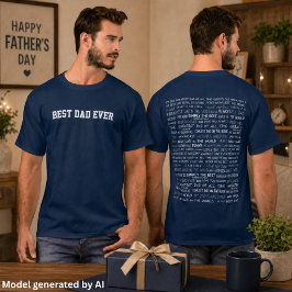 Vaters Tag Geschenk Schriftzug Typografie Muster T-Shirt