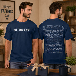 Vaters Tag Geschenk Schriftzug Typografie Muster T-Shirt