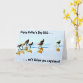 Vaters Tag laufender Sandpipers Vatertag Karte (Gelbe Blume)