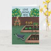 Vaters Tag Liebe wächst hier Garten Karte (Gelbe Blume)