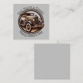 Vaters Tag Oldtimer Mitteilungskarte (Vorne/Hinten)