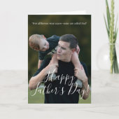 Vaters Tag Papa Held Foto Personalisierte Karte (Vorderseite)