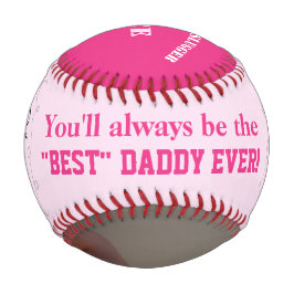 Vaters Tag Papa's Kleiner Slugger Pink Baseball