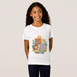 Vaters Tag Safari Cartoon-Design T-Shirt