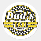 Vaters Taxi-Service - Funny Stickers for Vaters Ca (Vorderseite)