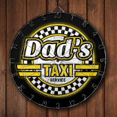 Vaters Taxi-Service-Logo Dartscheibe