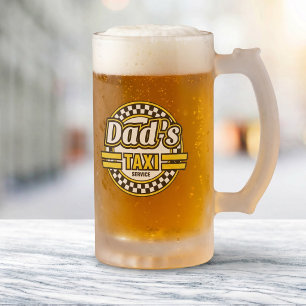 Vaters Taxi-Service Mattglas Bierglas