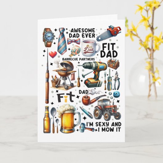 Vaters Toolbox des Lebens Karte (Gelbe Blume)