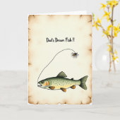 Vaters Traumfisch Kunstkarte Karte (Gelbe Blume)
