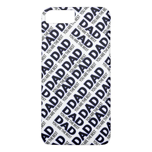 Vaters Typografie iPhone 7 Plus, kaum da Case-Mate iPhone Hülle (Rückseite)