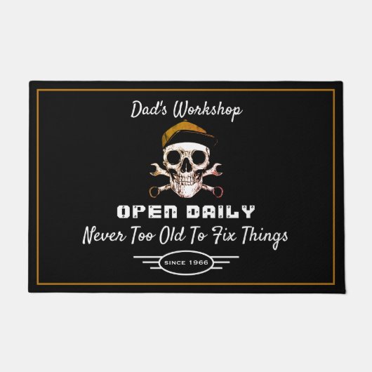 Vaters Werkstatt jeden Namen stolz auf die Behebun Fußmatte (Vorderseite)