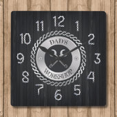 Vaters Werkstatthandyman-Uhr Quadratische Wanduhr