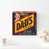 Vaters Wurzelbäckermauer Quadratische Wanduhr (Zuhause)