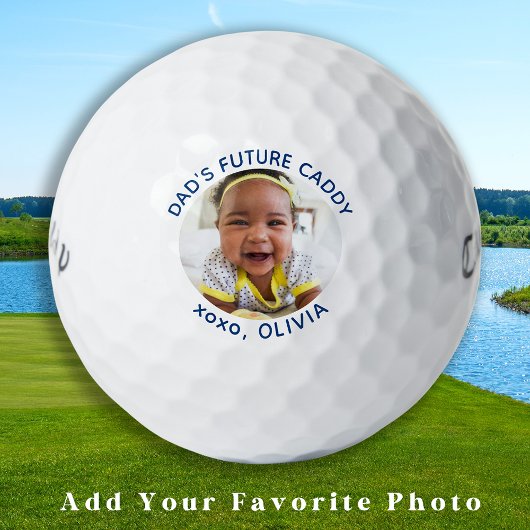 Vaters zukünftige Kaddy personalisieren Foto Moder Golfball
