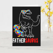 Vatersaurus T Rex Dinosaur Autismus-Bewusstsein Va Karte (Gelbe Blume)