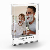 Vaterschaft Gerahmt | Angewohnter Minimalistischer Fotoblock (Links)