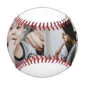 Vaterschaft Herz-Script-Väter Tag Foto Collage Baseball (Vorderseite)