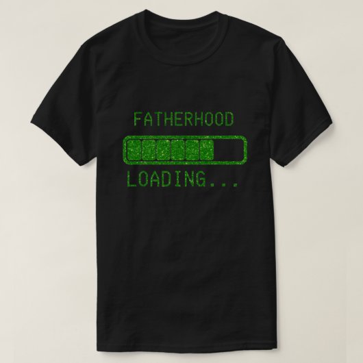 Vaterschaft Loading New Dad Glitzer T - Shirt (Design vorne)