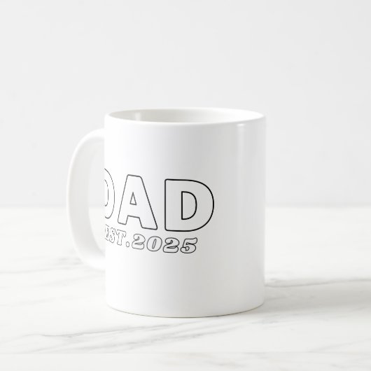 Vaterschaft Reise Est. 2025 Perfect Design for Da Kaffeetasse (Vorderseite Links)